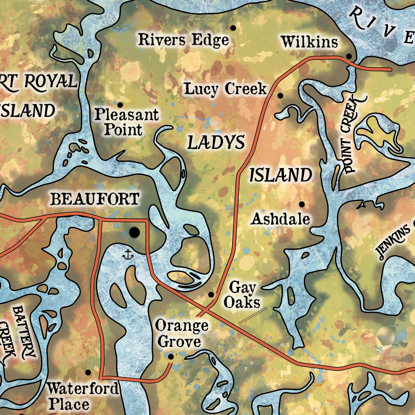 Beaufort South Carolina, South Carolina Map, South Carolina Gift, Carolina Map, South Carolina Wall Art, South Carolina Home Decor, Traveler Gifts