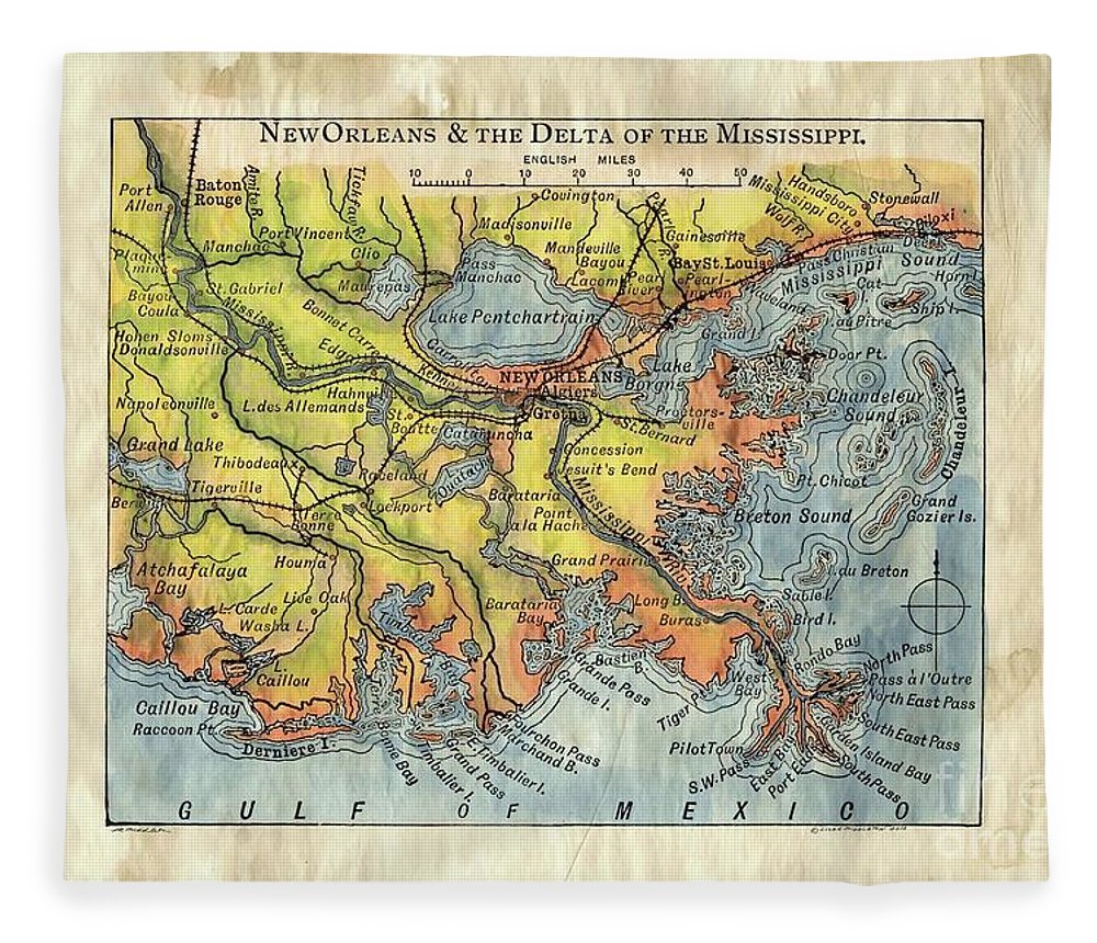 New Orleans, new orleans map, map new orleans, new orleans wall art, new orleans print, new orleans and Delta, historic map new orleans