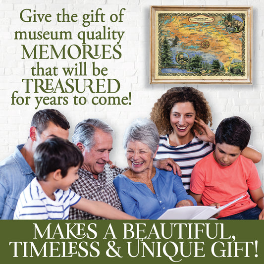 The Gunflint Hiking Trail Minnesota Historic Map Art Print Poster Artwork Vintage Style Abstract Wall-Unframed Great Home Decor & Gift