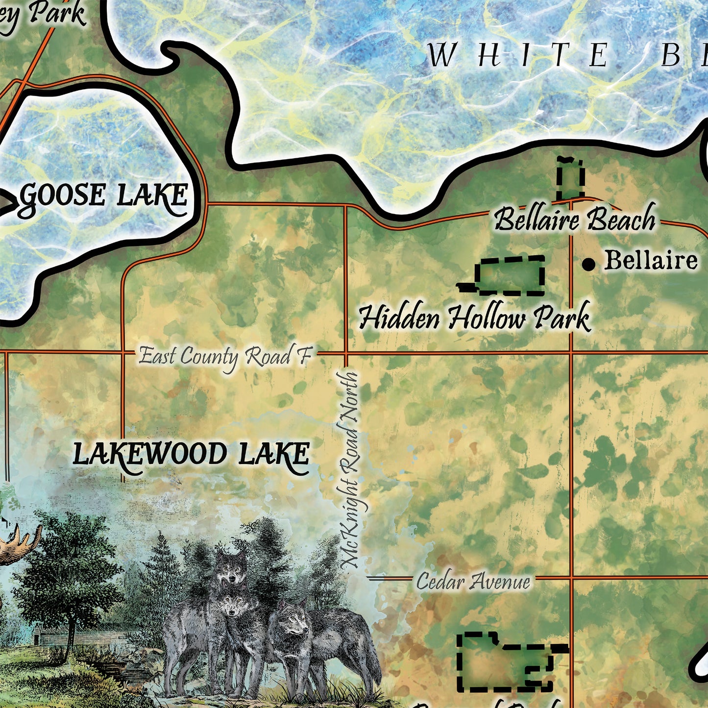 White Bear Lake, Minnesota Sherpa Fleece Blanket Double Stitched Edges Cozy Luxury Fluffy Super Soft 430 GSM Polyester Throw Blanket