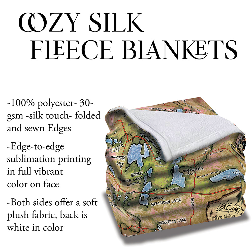 Northern Waukesha Wisconsin Sherpa Fleece Blanket Double Stitched Edges Cozy Luxury Fluffy Super Soft 430 GSM Polyester Throw Blanket