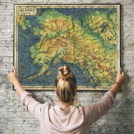 012 Alaska 1906 11x14" vintage historic antique map poster print by Lisa Middleton