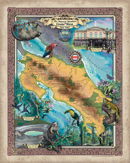 173 Custom map of Costa Rica