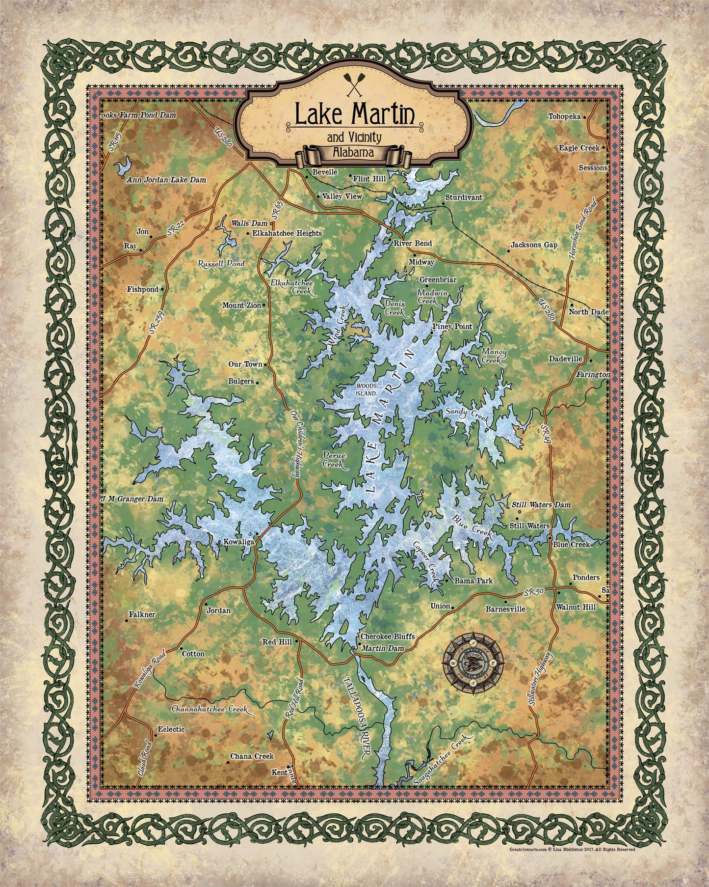 Lake Map Designs
