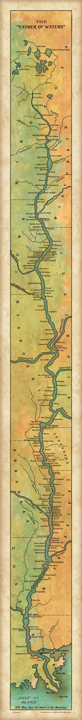 039 Father of Waters 1887 Mississippi River