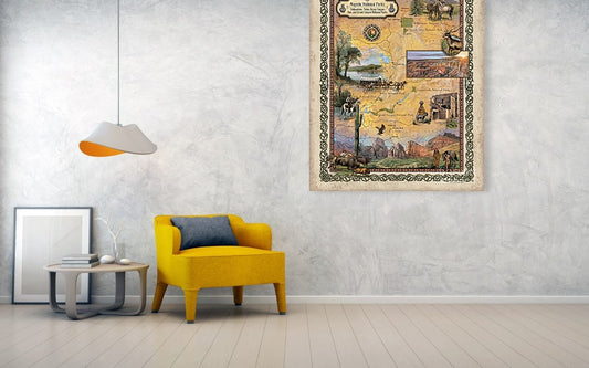 245 Custom map of Majestic Western Parks Yellowstone to Grand Canyon