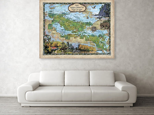 257 Custom map of Voyageurs National Park designed by Lisa Middleton