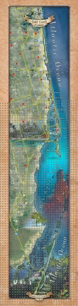 Discovery Map Series: Custom map of the Gold Coast, FL image