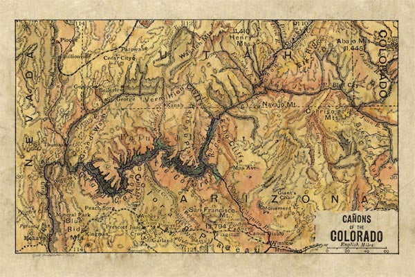 Discovery Map Series: 025 Canyons of the Colorado, Arizona 1906 image