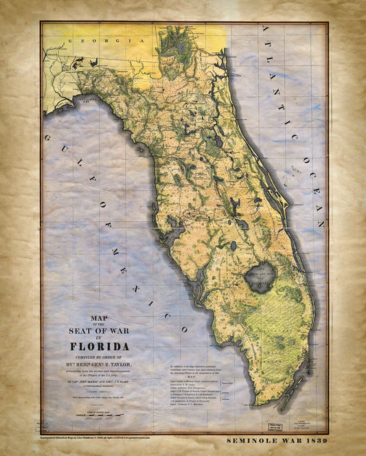 Discovery Map Series: 147 Zachary Taylor's Seat of War in Florida, 1839 image