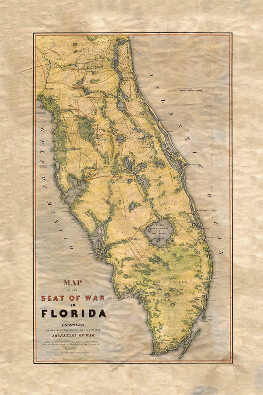 Educational Map Series: The Seminole War Era Map image