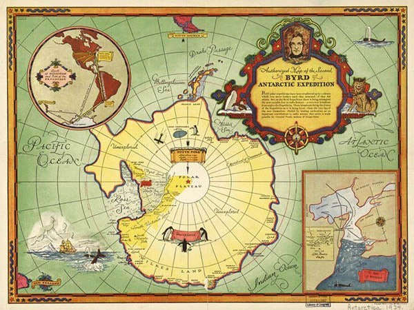Discovery Map Series: Authorized map of the Second Byrd Antarctic Expedition 1934 image