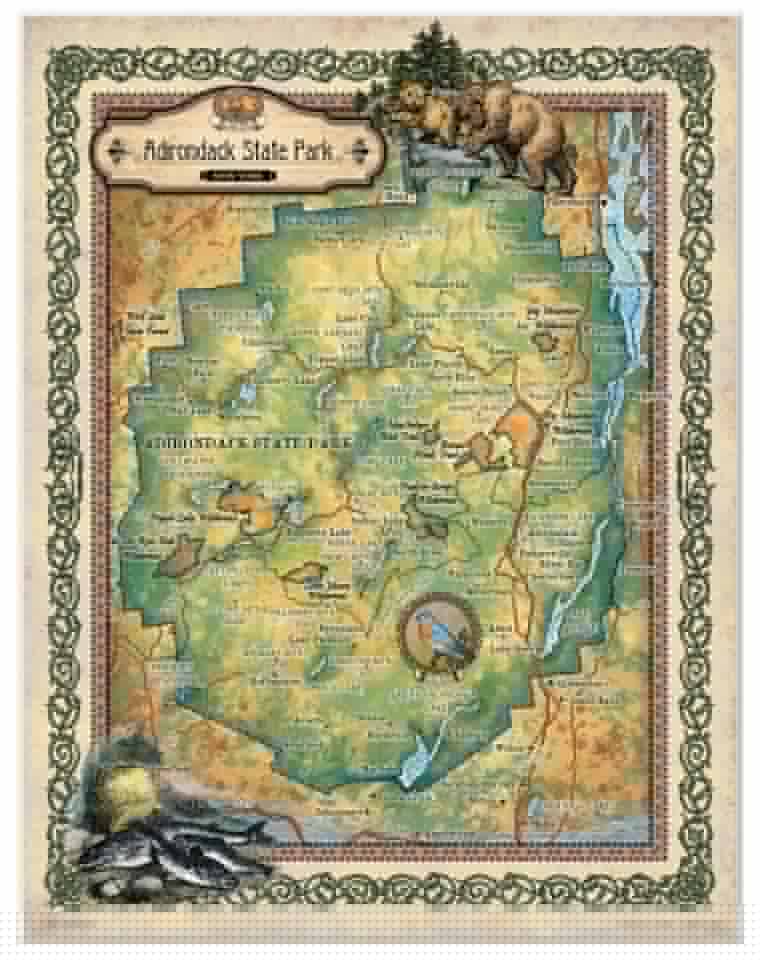 Travel Tuesday Map: Adirondack State Park, New York image