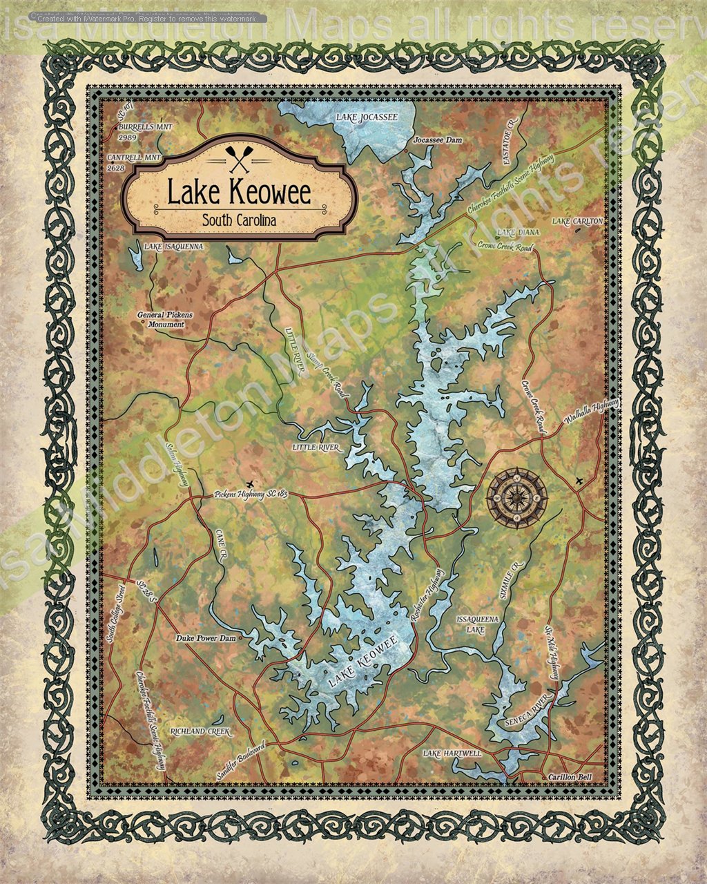Travel Map Feature: Lake Keowee, South Carolina image