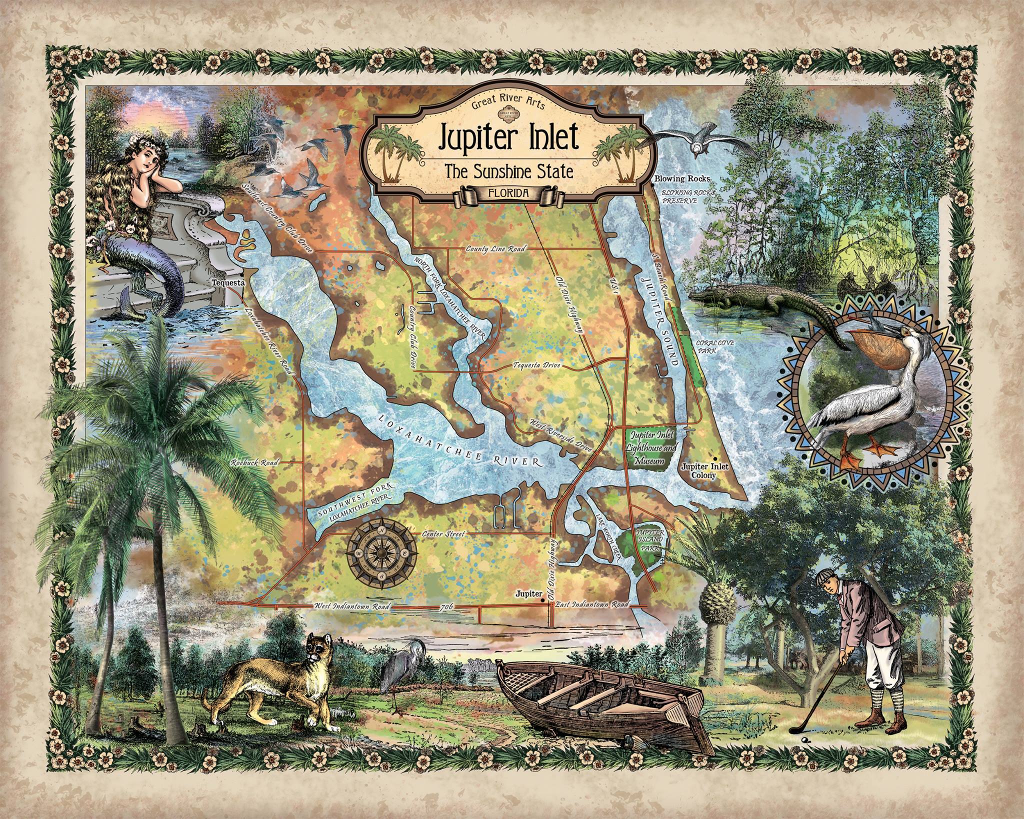 Travel Tuesday Map Feature:Jupiter Inlet, Florida – Great River Arts