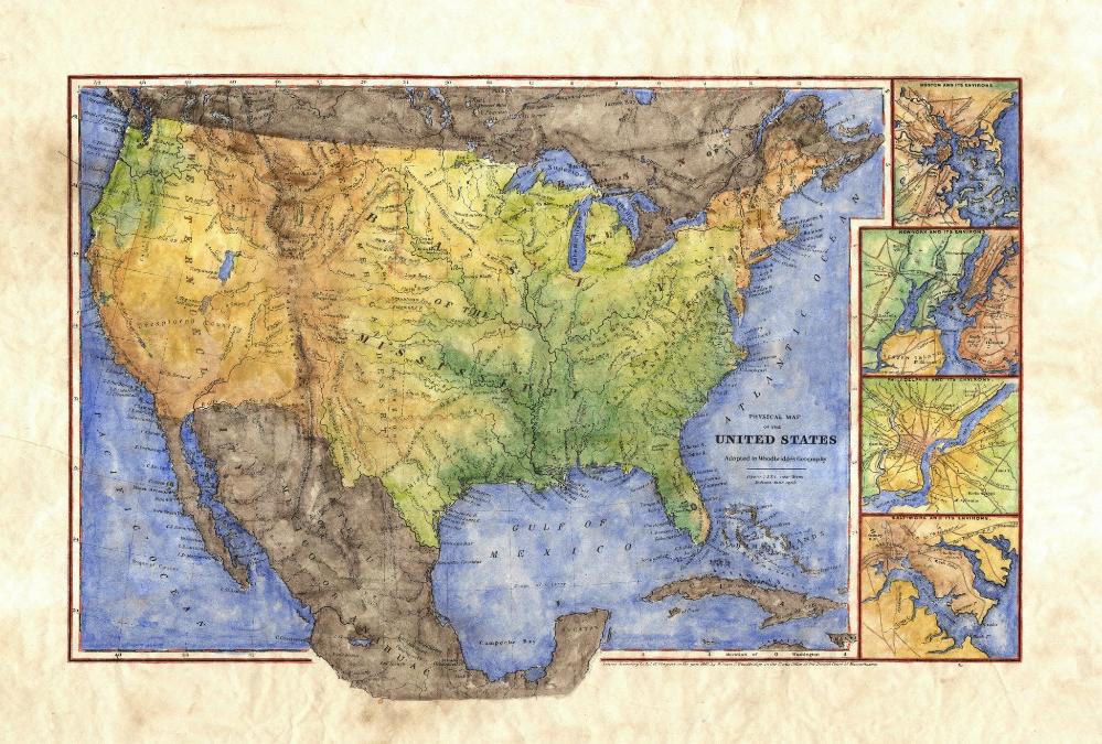 Discovery Map Series: Old School Atlas Of The United States C.1847 image