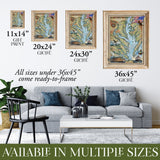 Chesapeake Bay Historic Map Reproduction Artwork Wall Art Print Vintage