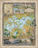 Lake Minnetonka Minnesota Map Art - Unframed Lake House Decor - Great Lakes Map Gift - Vintage Art Print Cabin Decor - Lake House Wall Décor