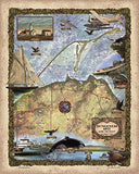 Dungeness Spit Map Art Print Poster Souvenir Artwork Vintage Wall Decor for Great Home, Office, Classroom & Gift