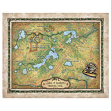 Great River Arts Lakes of Sw Waukesha County Historic Map Reproduction Artwork Wall Art Print Vintage