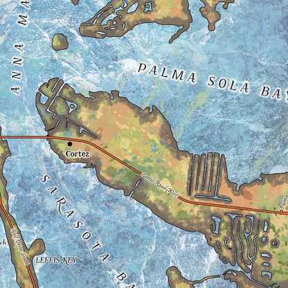 ANNA MARIA ISLAND, anna maria map, florida map, florida gifts, coastal decor, beach house, beach life, island decor, florida art, florida