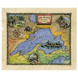 Lake Superior Historic Antique Map Art Print Poster Vintage Artwork Wall Art Decor For Home Office Livingroom Classroom Lakehouse Any Room Decor & Great Gift