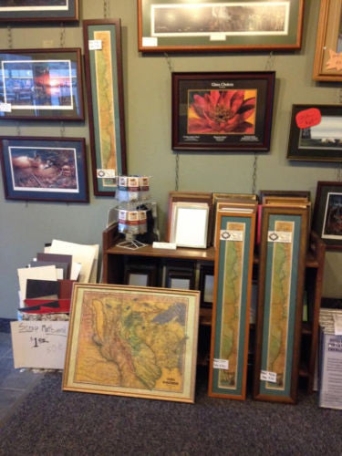 044 Framed Ribbon Map of the Mississippi River