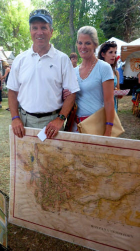36x56" Hand painted Original-map of your choice
