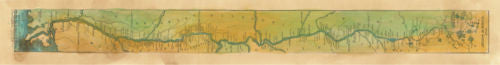 044 Framed Ribbon Map of the Mississippi River