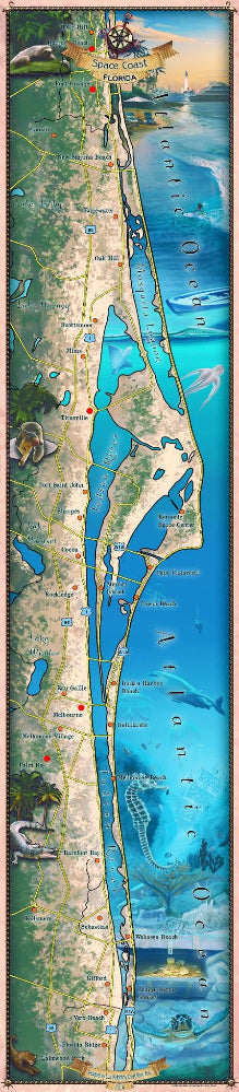 217 Custom map of the Space Coast