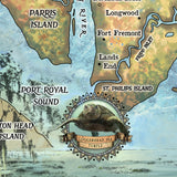 Beaufort South Carolina, South Carolina Map, South Carolina Gift, Carolina Map, South Carolina Wall Art, South Carolina Home Decor, Traveler Gifts