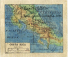 Costa Rica vintage historic antique map poster print, jungle art, costa Rica Gifts, traveler gifts, costa rica map, vintage travel map,