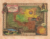 162 Custom map of Phoenix Arizona vintage historic antique map poster print by Lisa Middleton