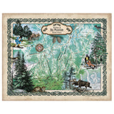 Great River Arts Big Mountain Ski Runs Historic Map Reproduction Artwork Wall Art Print Vintage