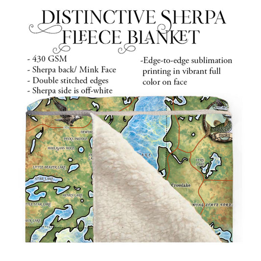 Cross Lake mn Sherpa Fleece Blanket Double Stitched Edges Cozy Luxury Fluffy Super Soft 430 GSM Polyester Throw Blanket
