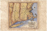 Great River Arts Massachusetts 1796 Historic Map Reproduction Artwork Wall Art Print Vintage