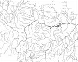 278-Custom map of Montana waterways