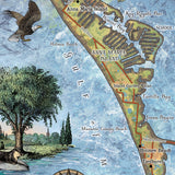 ANNA MARIA ISLAND, anna maria map, florida map, florida gifts, coastal decor, beach house, beach life, island decor, florida art, florida