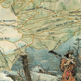Big Sky Mountain, montana, ski map, montana map, Resort maps, vintage ski map, ski poster, montana poster, skiing gift, skiing gift, ski