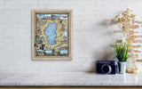 Lake Tahoe, lake tahoe art, lake tohoe print, lake tahoe map, lake tahoe wall art, poster, lake tahoe nv, map lake tahoe, art lake tahoe, NV