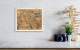 map of minnesota, map of iowa, map of great plains, vintage historic antique map poster, oversize wall art, cartography gift, indian tribes