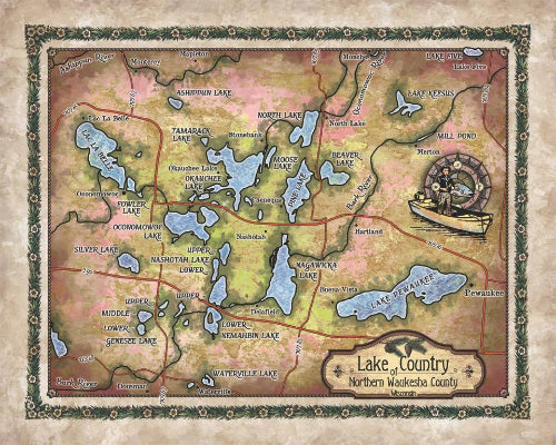 Lake Country of Northern Waukesha County Wisconsin