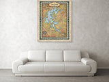 Lake Chatuge, lake chatuge map, Lake Chatuge Georgia, Georgia gifts, lake art, lake life, lake house, lake sign, lake house sign