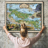 Voyageurs National Park Minnesota Historic Map Art Print Poster Artwork Vintage Style Abstract Wall-Unframed Great Home Decor & Gift