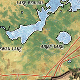 Great River Arts Lakes of The Kettle Moraine Historic Map Reproduction Artwork Wall Art Print Vintage
