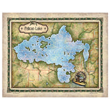 Great River Arts Pelican Lake Historic Map Reproduction Artwork Wall Art Print Vintage