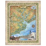 Charleston Historic Antique Map Art Print Poster Vintage Artwork Wall Art Decor For Home Office Livingroom Classroom Lakehouse Any Room Decor & Great Gift