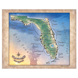 265-The coasts of Florida Vintage map,Vintage map art,Florida vintage map,old map,antique maps,map antique,flordia map,coastal art,map vinta