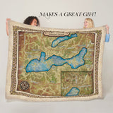 Geneva Sherpa Fleece Blanket Double Stitched Edges Cozy Luxury Fluffy Super Soft 430 GSM Polyester Throw Blanket