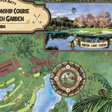 202 PGA Championship Golf Course Palm Beach Gardens Vintage map,Florida vintage map,old map,antique maps,map vintage,flordia map,coastal art